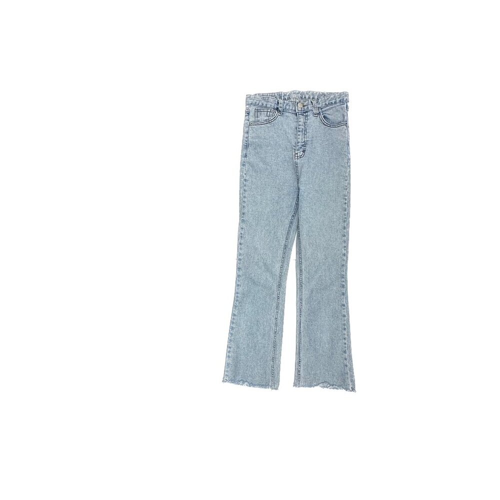 5KG Jeans Bootcut Crop Raw Hem Women's size 27 Medium Blue Denim Jeans